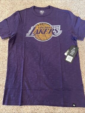 47 Los Angeles Lakers Purple Graphic Tee with Gold Logo